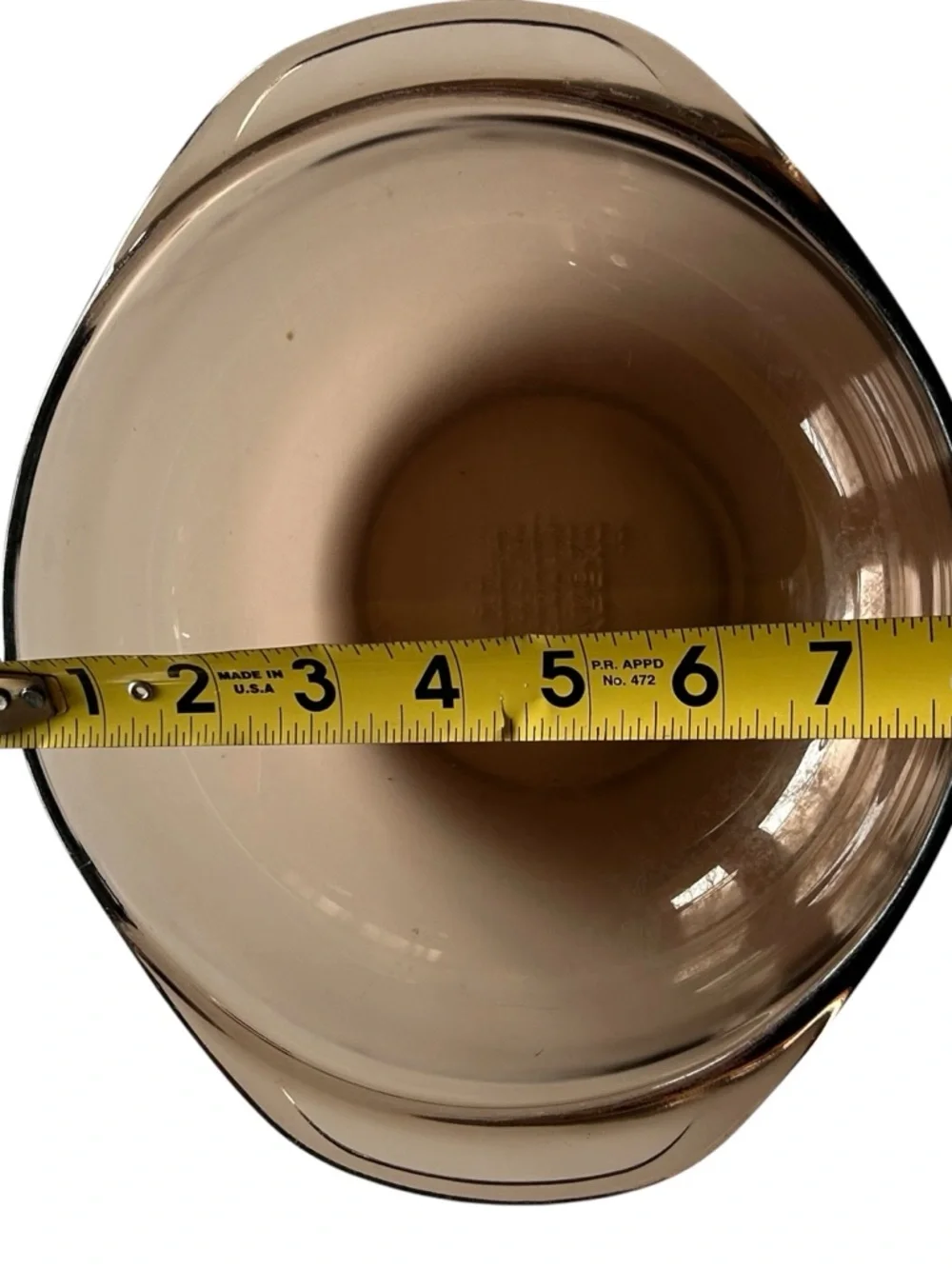 Vintage Pyrex 023 Amber‎ Glass Mixing Bowl 1.5L Corning USA Oven Microwave Safe